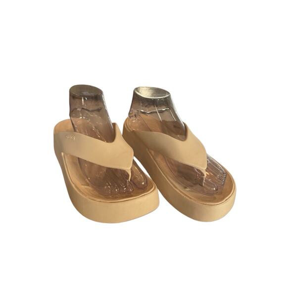 Crocs Women's‎ Size 9W Getaway Platform Flip Flops - Stucco Colorway 🐊☀️ - Picture 5 of 9